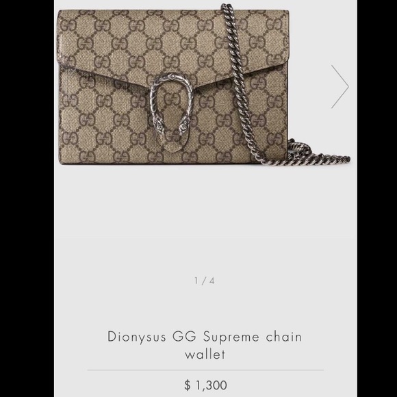 NWT Gucci GG Dionysus Chain Wallet - Picture 2 of 2